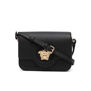 NWT Versace Black La Medusa Plaque Shoulder Crossbody Bag 2150$